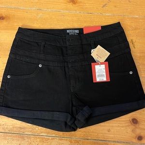 Black womens jeans shorts